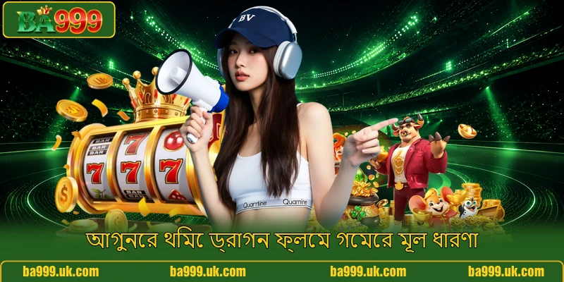 আগুনের থিমে ড্রাগন ফ্লেম গেমের মূল ধারণা