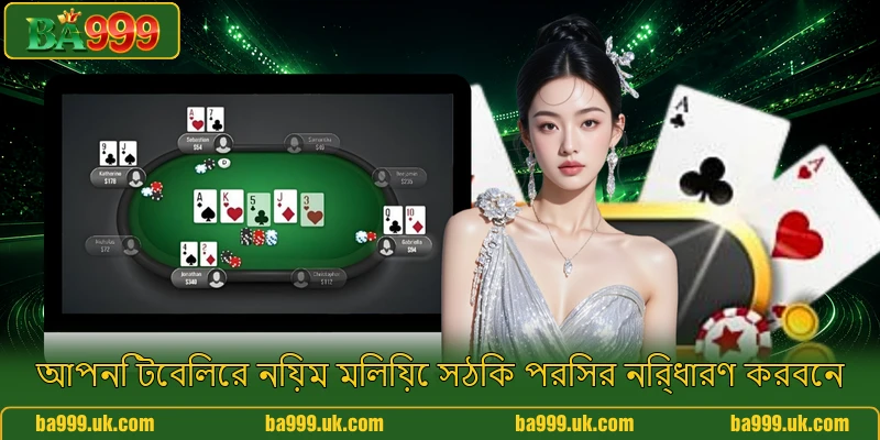 আপনি টেবিলের নিয়ম মিলিয়ে সঠিক পরিসর নির্ধারণ করবেন
